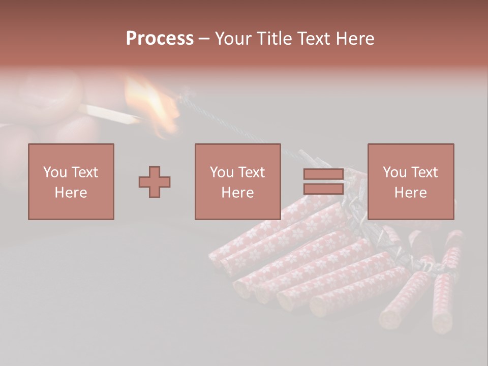 Fireworks Lit With Flame Of Match 02 PowerPoint Template