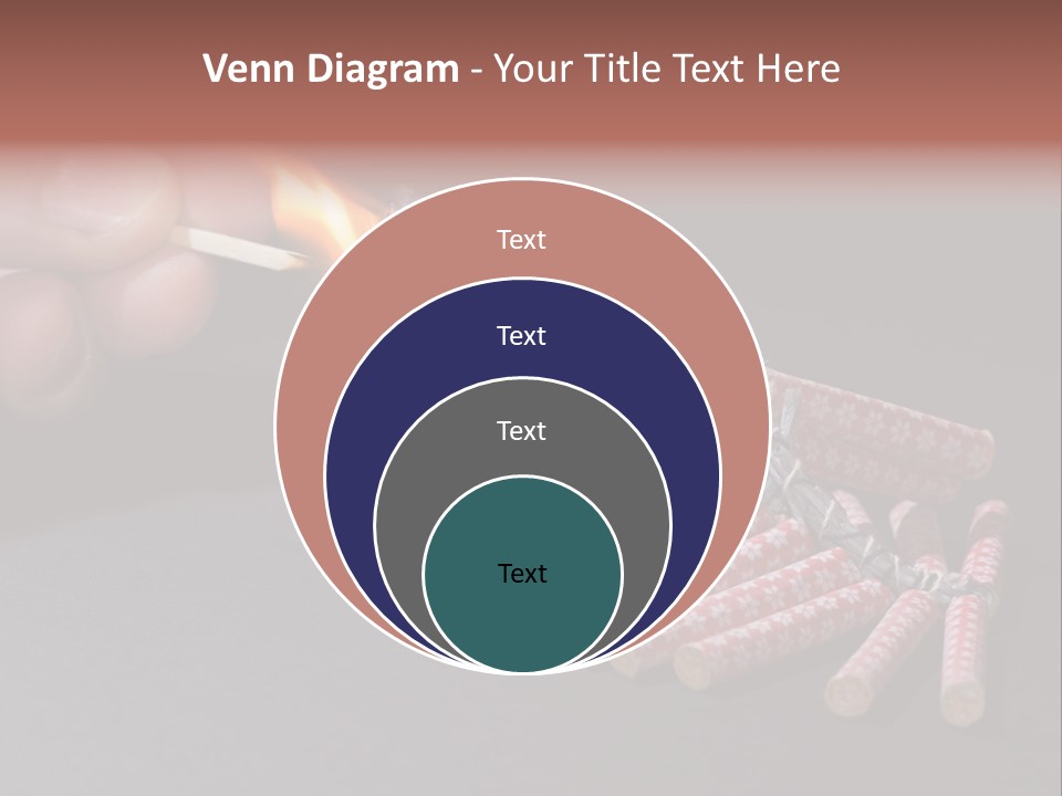 Fireworks Lit With Flame Of Match 02 PowerPoint Template