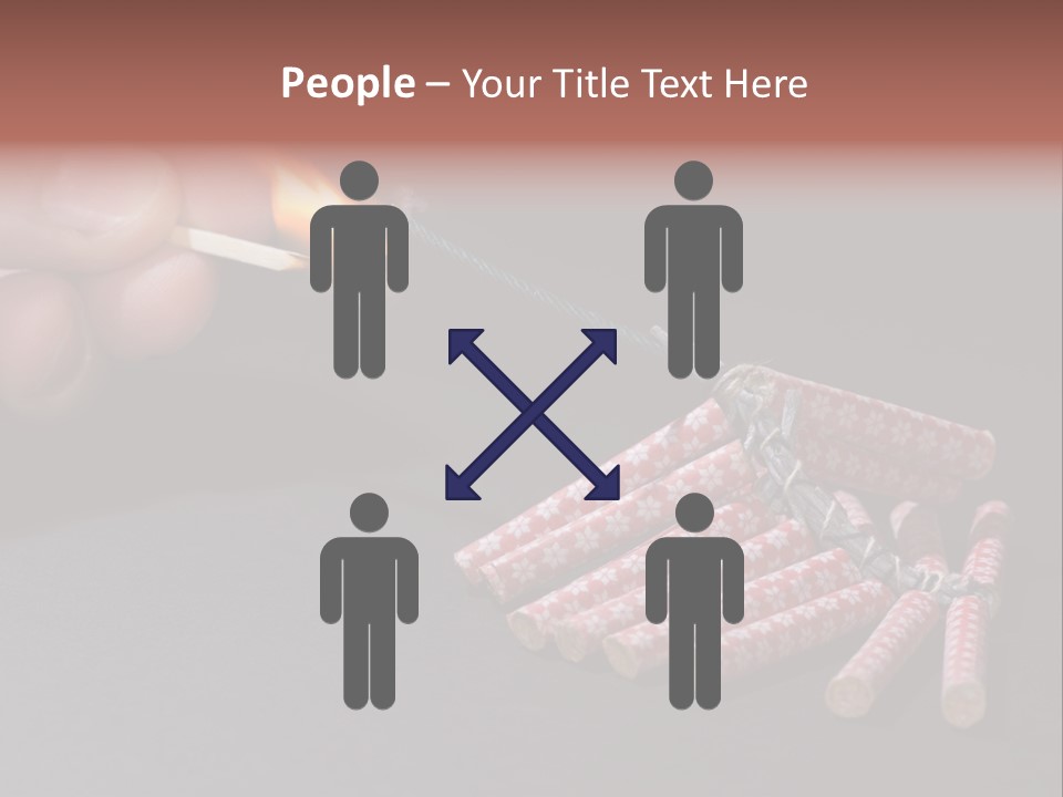 Fireworks Lit With Flame Of Match 02 PowerPoint Template