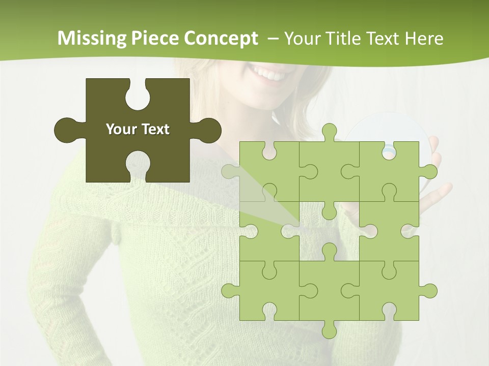 Woman Holding A Blank Cd PowerPoint Template