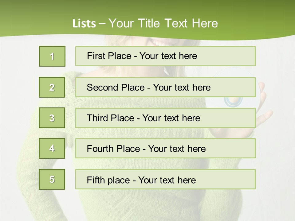 Woman Holding A Blank Cd PowerPoint Template