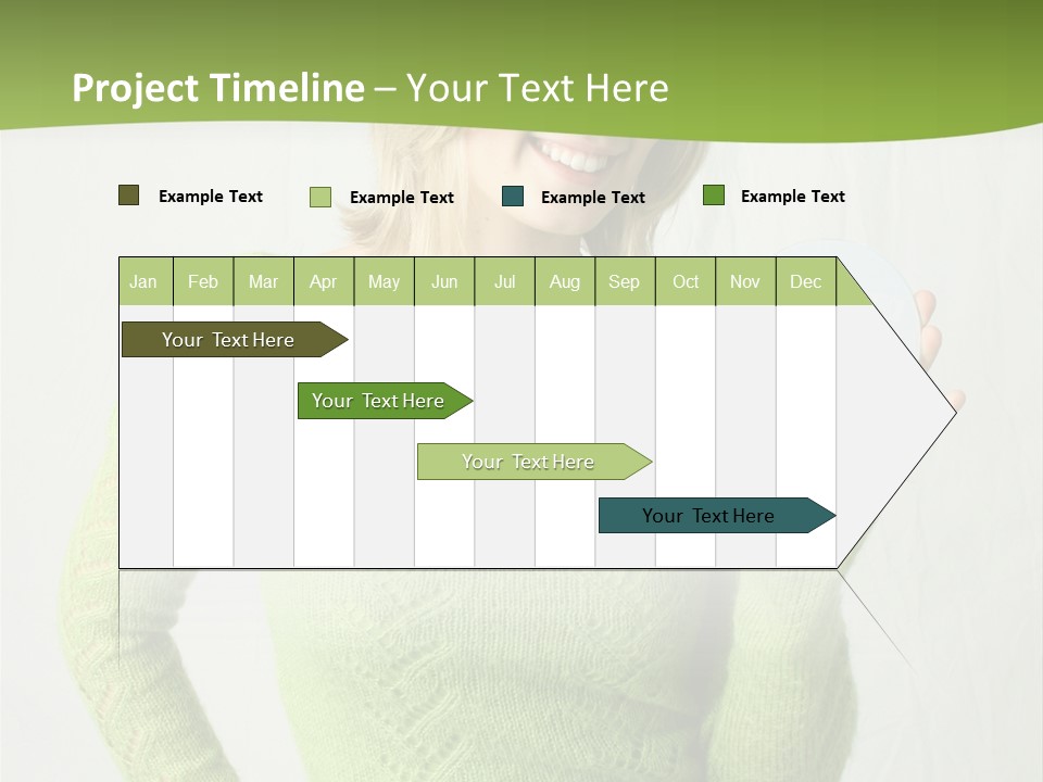 Woman Holding A Blank Cd PowerPoint Template