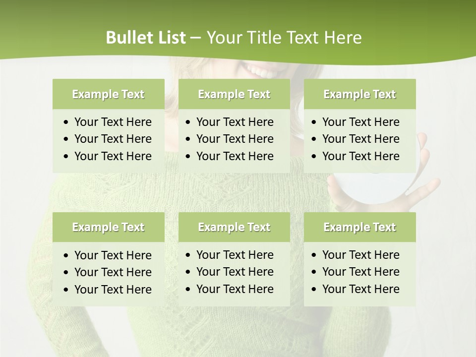 Woman Holding A Blank Cd PowerPoint Template