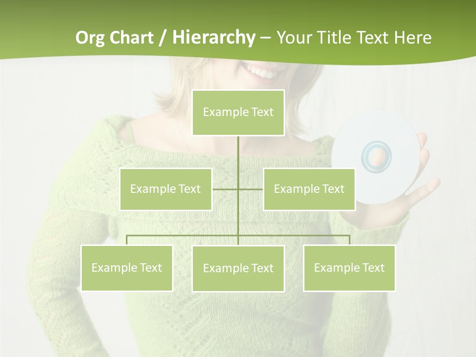 Woman Holding A Blank Cd PowerPoint Template