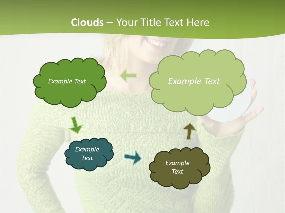 Woman Holding A Blank Cd PowerPoint Template