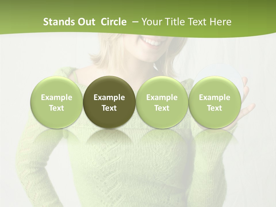 Woman Holding A Blank Cd PowerPoint Template