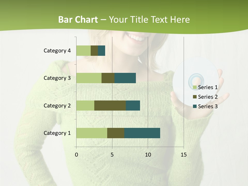 Woman Holding A Blank Cd PowerPoint Template