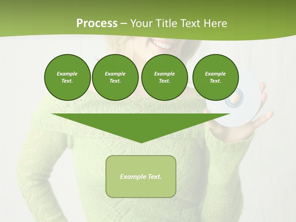 Woman Holding A Blank Cd PowerPoint Template