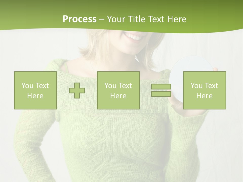 Woman Holding A Blank Cd PowerPoint Template