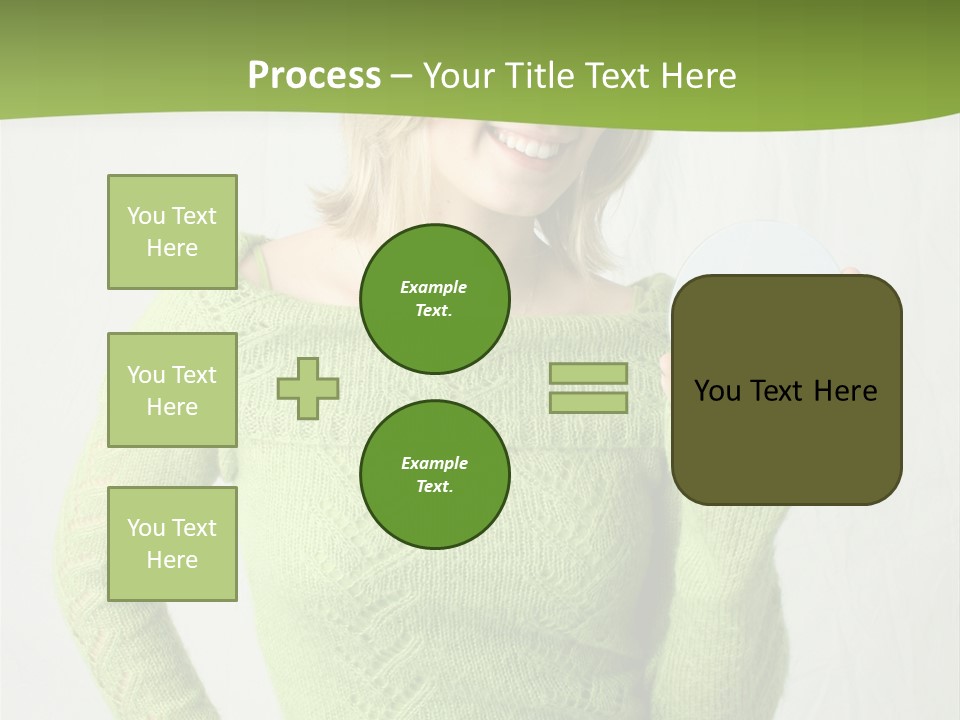 Woman Holding A Blank Cd PowerPoint Template