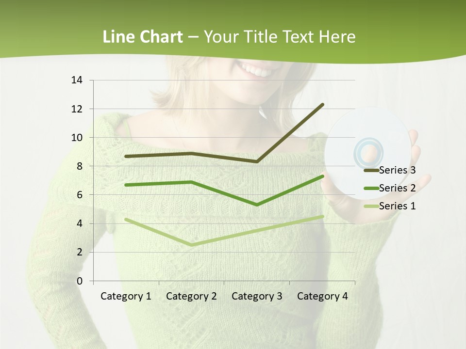 Woman Holding A Blank Cd PowerPoint Template