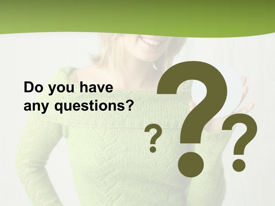 Woman Holding A Blank Cd PowerPoint Template