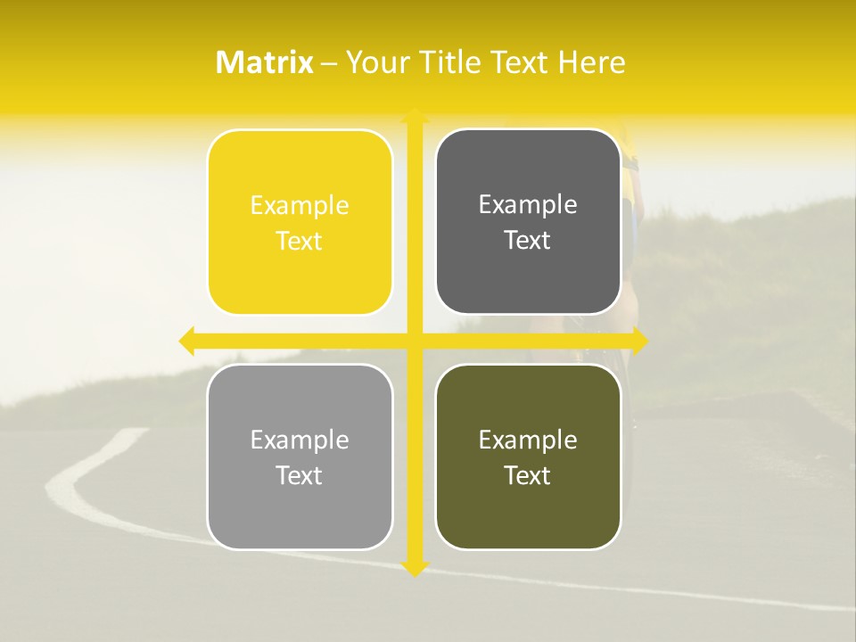 Cyclist Riding Uphill PowerPoint Template