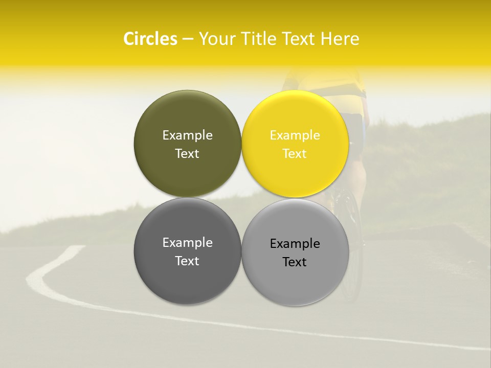 Cyclist Riding Uphill PowerPoint Template