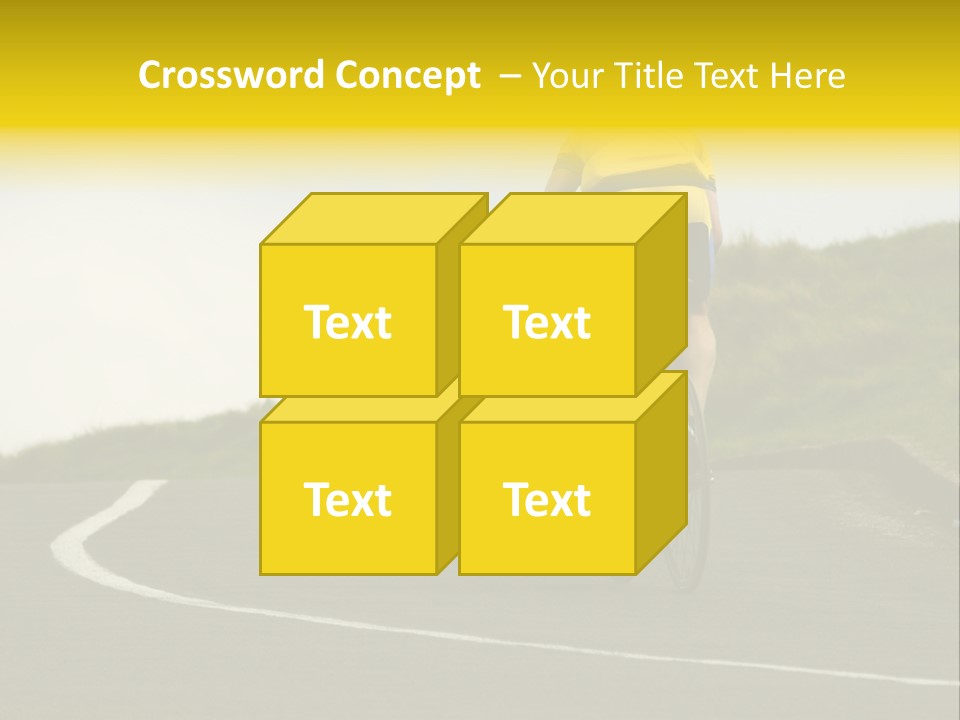 Cyclist Riding Uphill PowerPoint Template