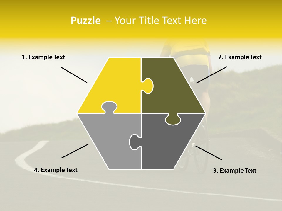 Cyclist Riding Uphill PowerPoint Template