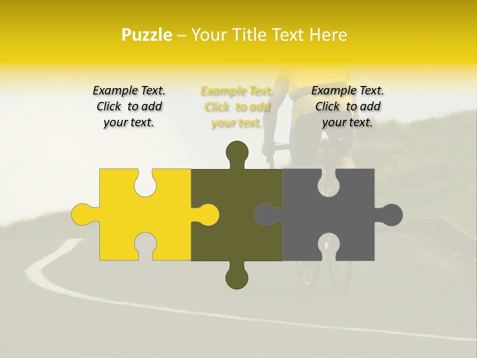 Cyclist Riding Uphill PowerPoint Template