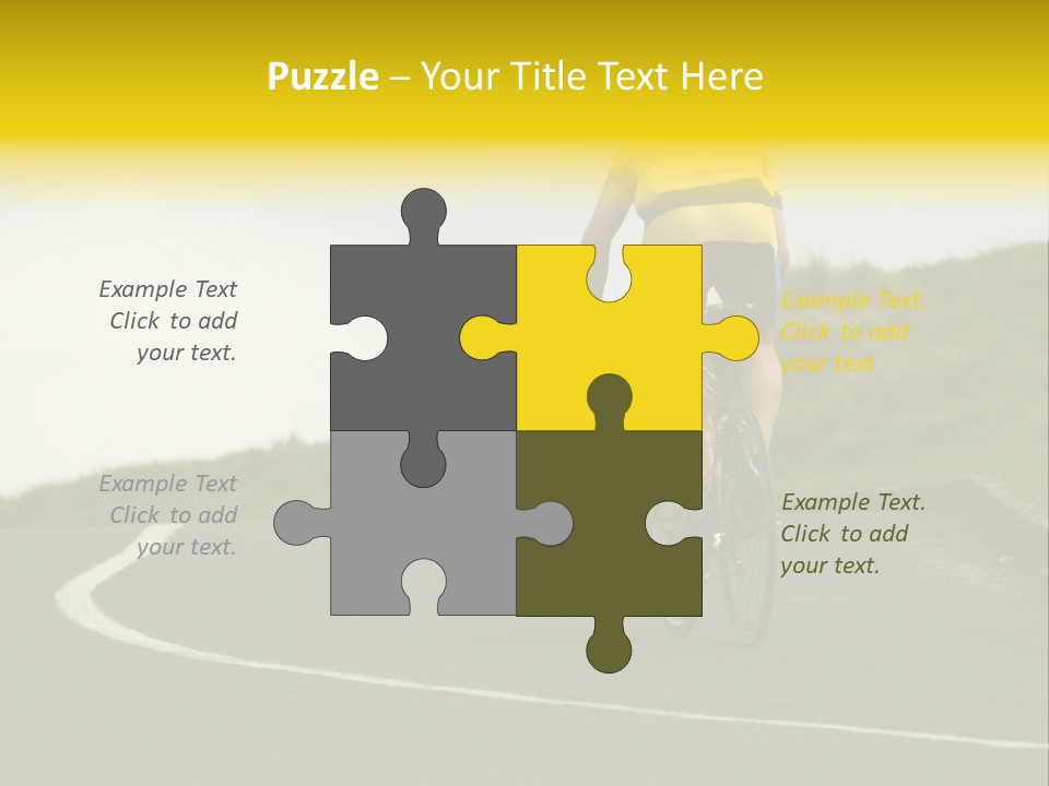 Cyclist Riding Uphill PowerPoint Template