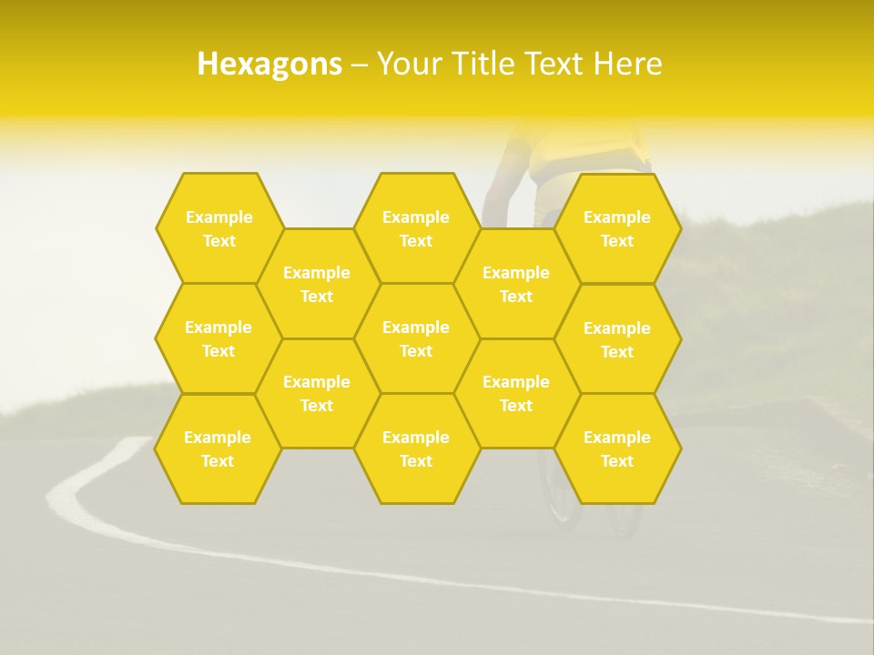 Cyclist Riding Uphill PowerPoint Template