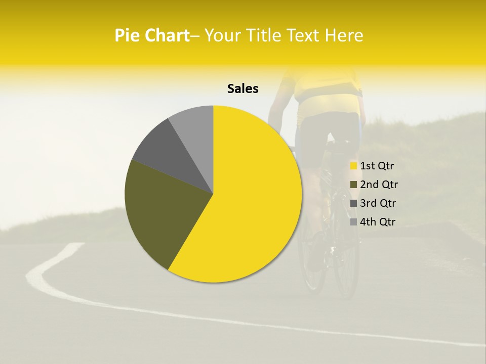 Cyclist Riding Uphill PowerPoint Template