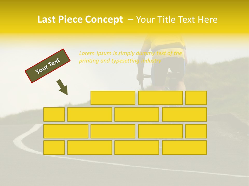 Cyclist Riding Uphill PowerPoint Template