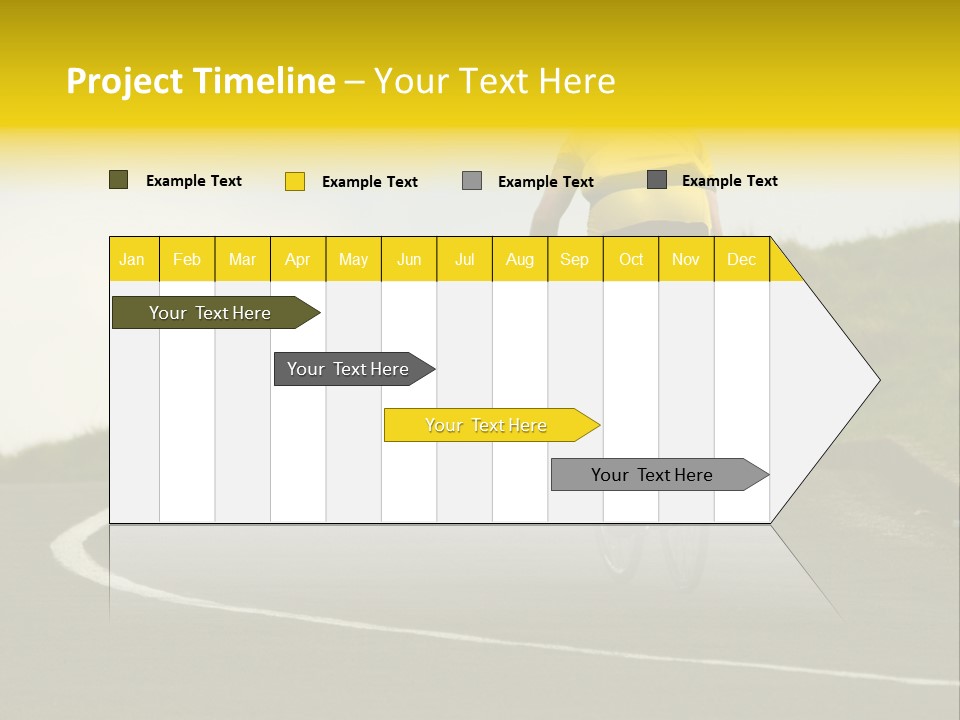 Cyclist Riding Uphill PowerPoint Template