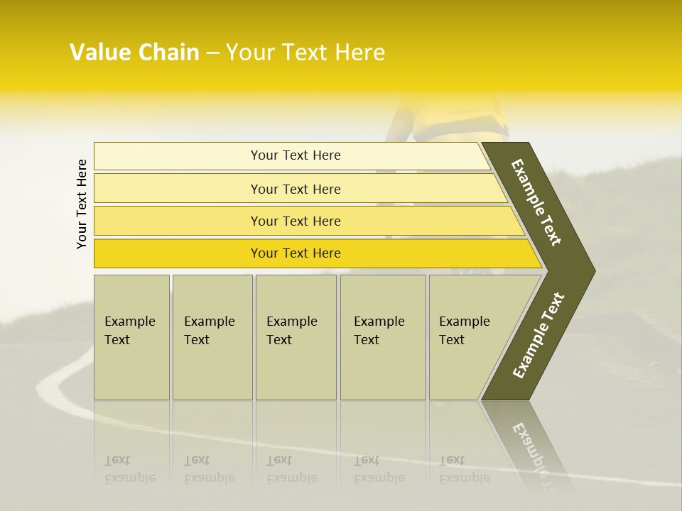 Cyclist Riding Uphill PowerPoint Template