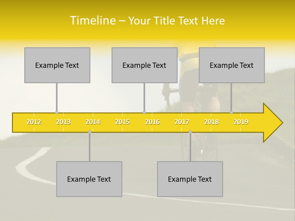 Cyclist Riding Uphill PowerPoint Template
