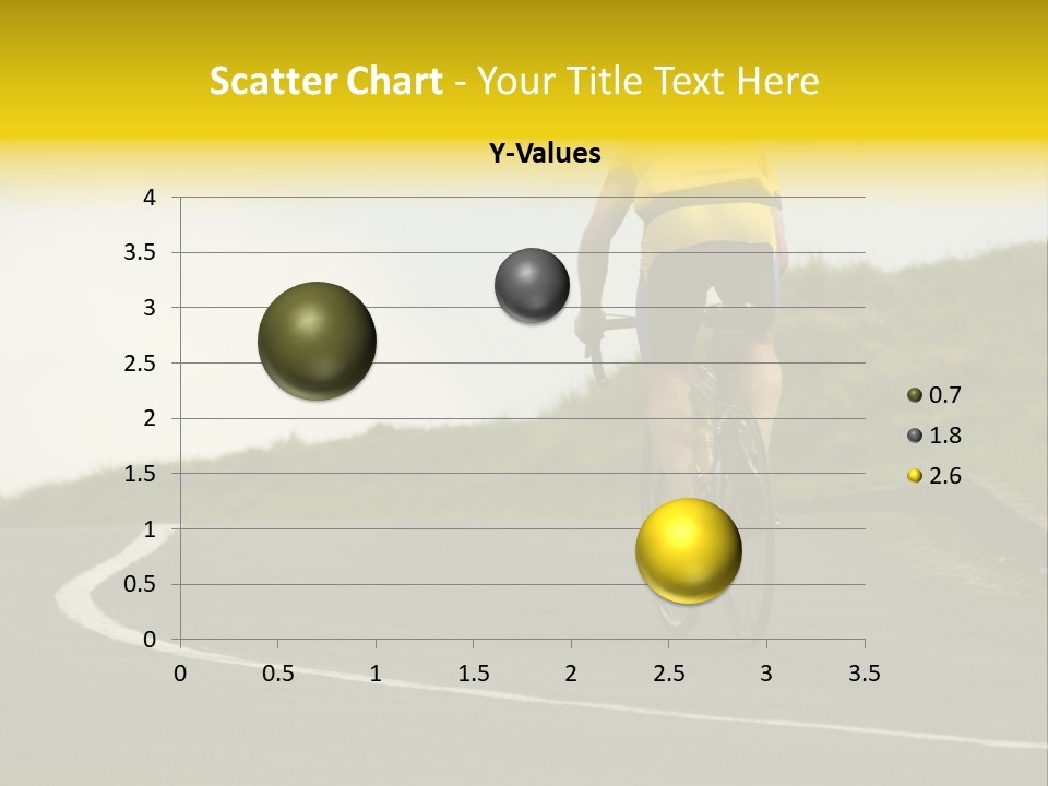 Cyclist Riding Uphill PowerPoint Template