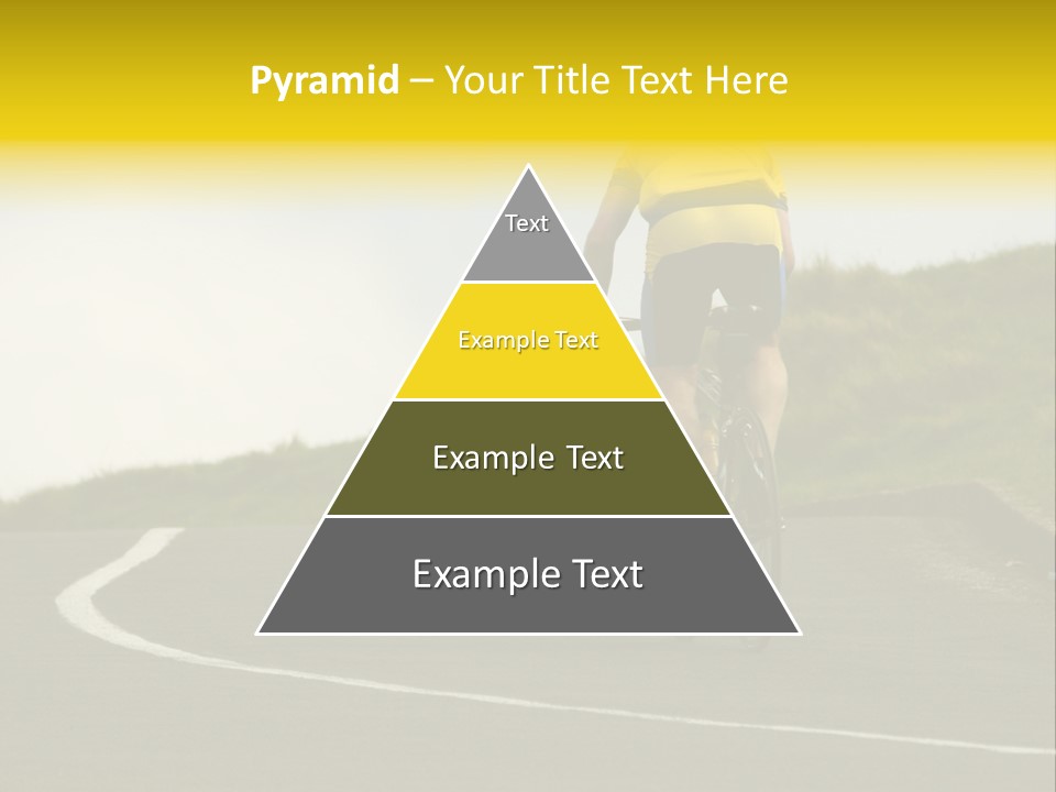 Cyclist Riding Uphill PowerPoint Template