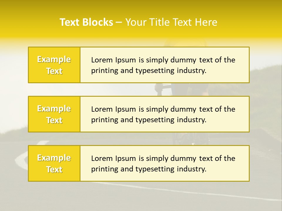 Cyclist Riding Uphill PowerPoint Template