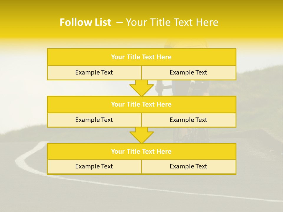 Cyclist Riding Uphill PowerPoint Template