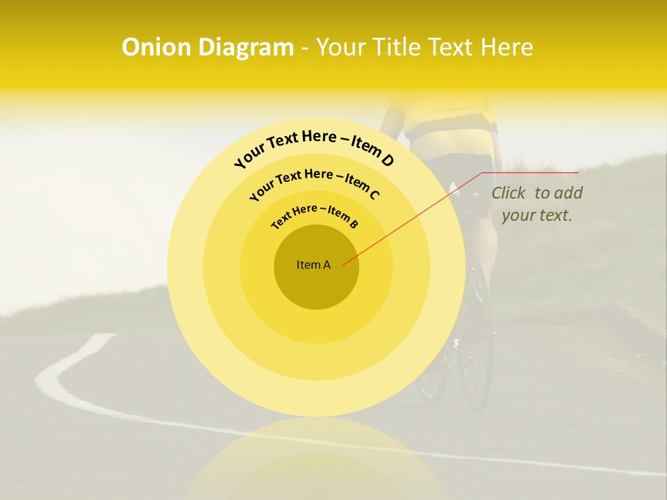 Cyclist Riding Uphill PowerPoint Template