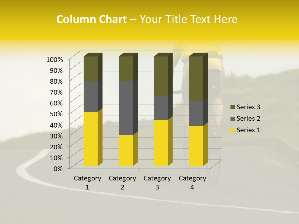Cyclist Riding Uphill PowerPoint Template