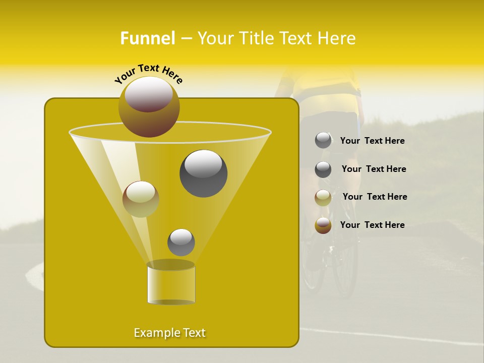 Cyclist Riding Uphill PowerPoint Template