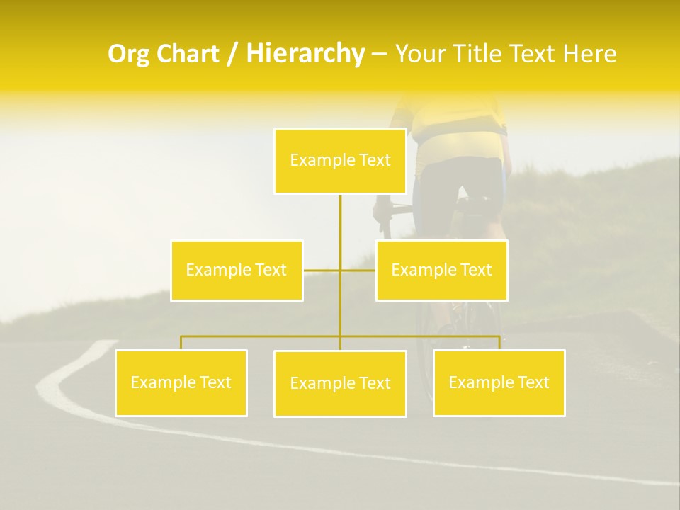 Cyclist Riding Uphill PowerPoint Template