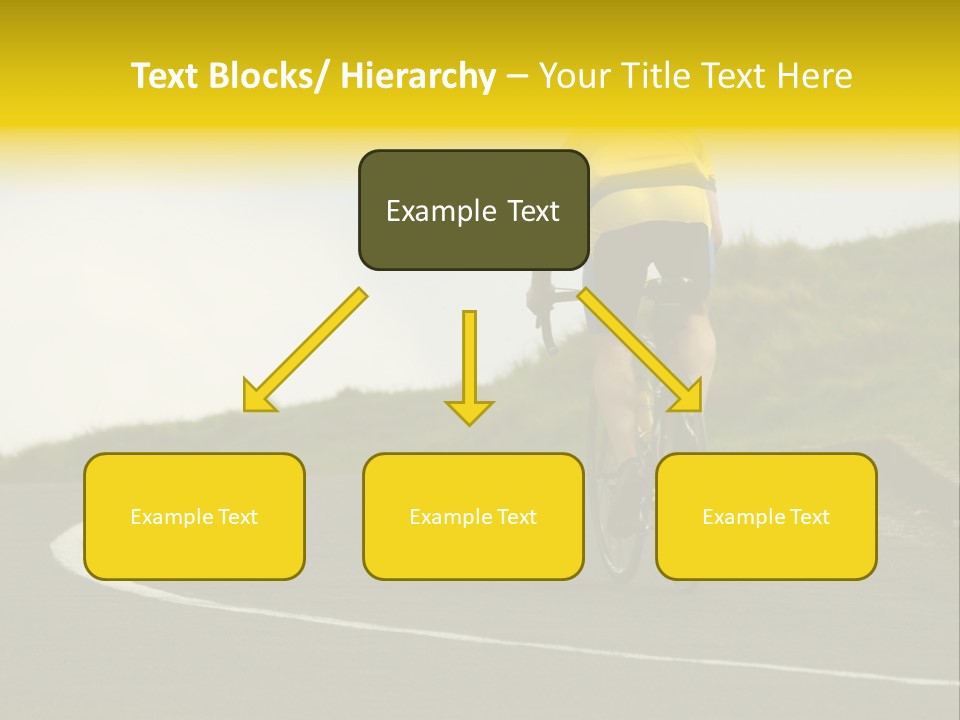 Cyclist Riding Uphill PowerPoint Template