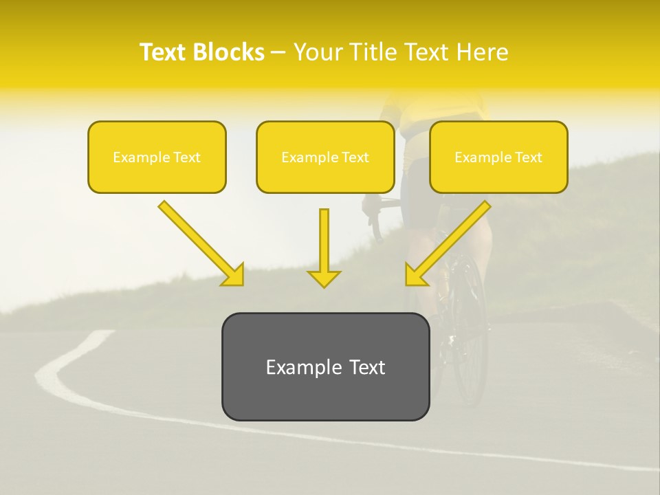 Cyclist Riding Uphill PowerPoint Template
