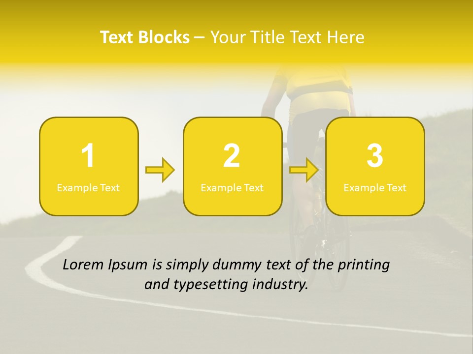 Cyclist Riding Uphill PowerPoint Template