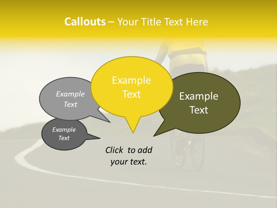 Cyclist Riding Uphill PowerPoint Template