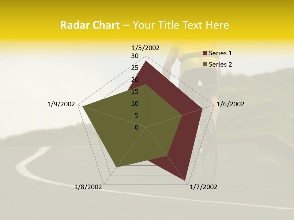 Cyclist Riding Uphill PowerPoint Template