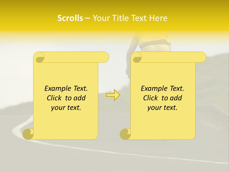 Cyclist Riding Uphill PowerPoint Template
