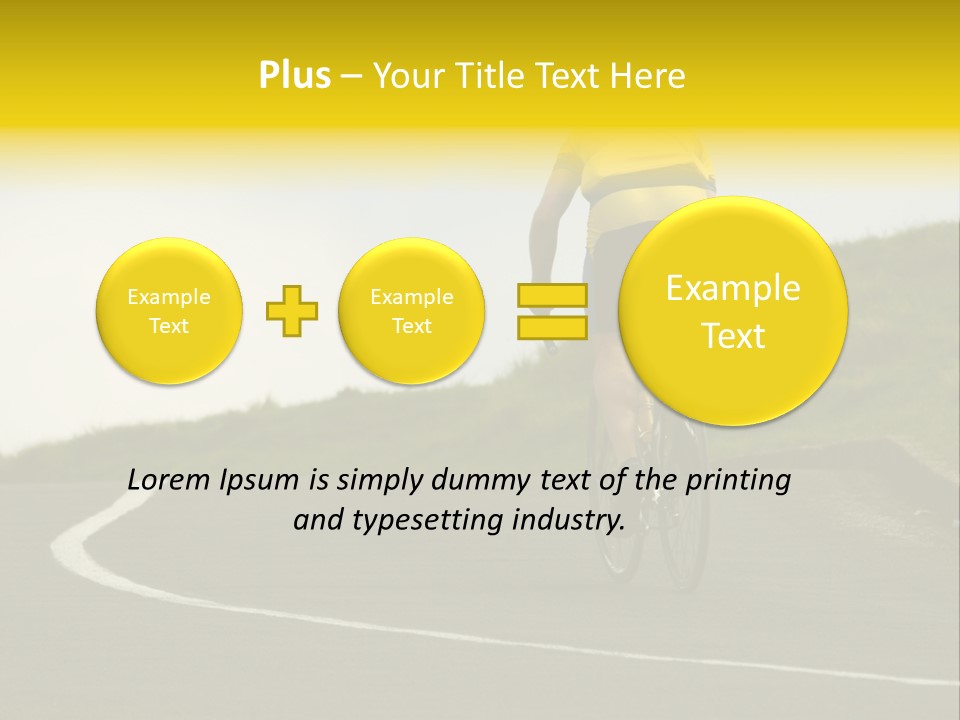 Cyclist Riding Uphill PowerPoint Template