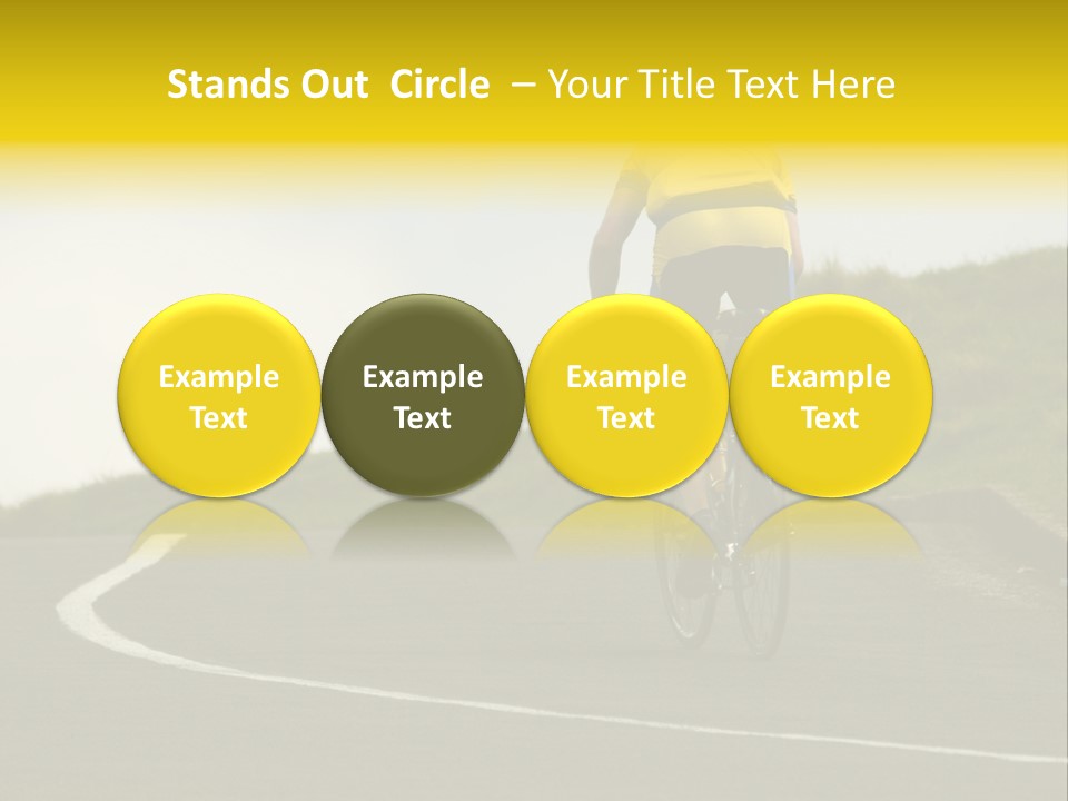 Cyclist Riding Uphill PowerPoint Template