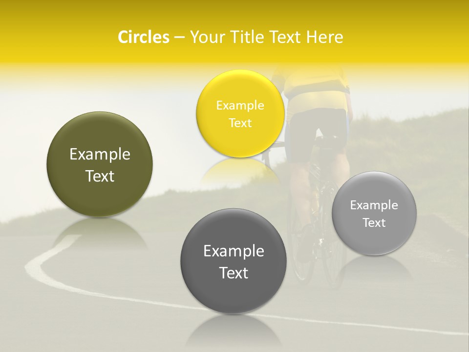 Cyclist Riding Uphill PowerPoint Template