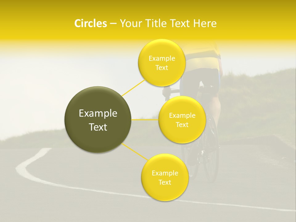 Cyclist Riding Uphill PowerPoint Template