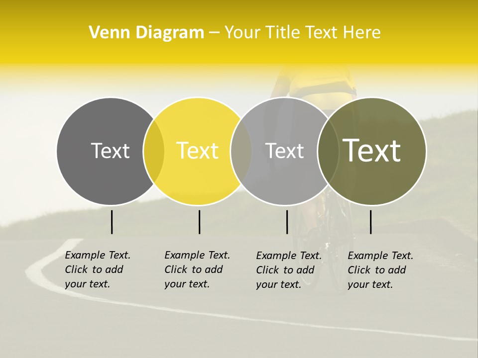 Cyclist Riding Uphill PowerPoint Template