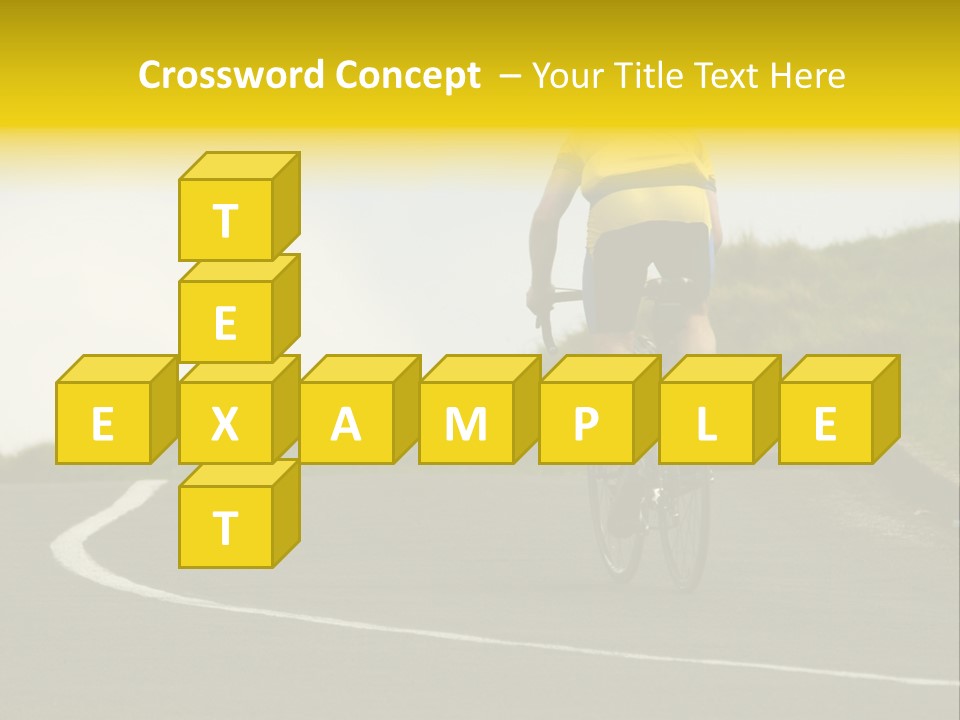 Cyclist Riding Uphill PowerPoint Template