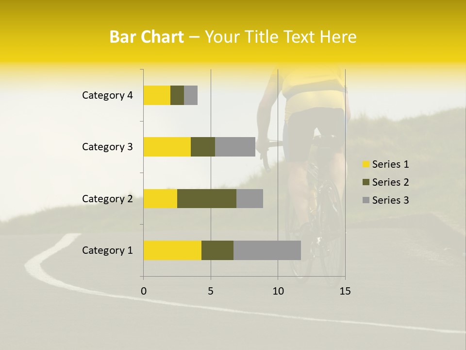 Cyclist Riding Uphill PowerPoint Template