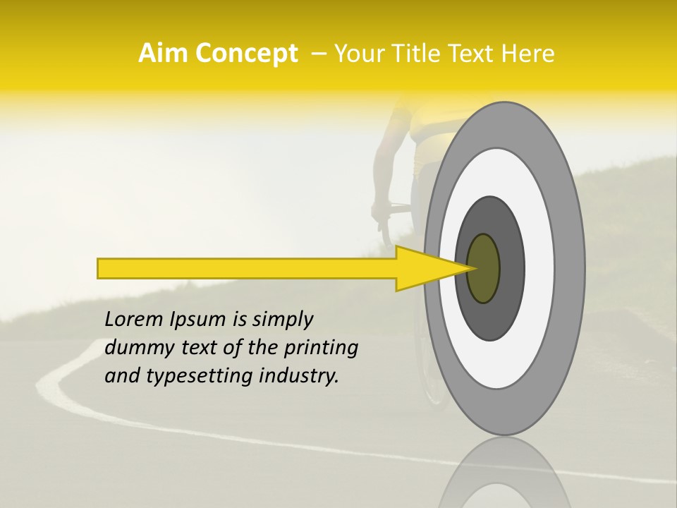 Cyclist Riding Uphill PowerPoint Template